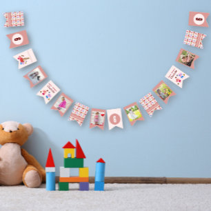Süße Katze & Geschenke Geburtstag Benutzerdefinier Wimpelkette