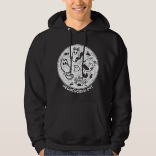 Süße Katze gestresste Bakterien Mikrobiologie Wiss Hoodie