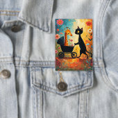 Süße Katze Giraffe Knopf Button (Insitu)
