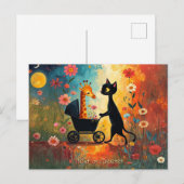 Süße Katze Giraffe Postkarte (Vorne/Hinten)