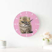 Süße Katze Große Wanduhr (Zuhause)