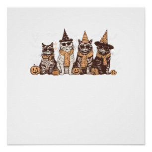 Süße Katze Halloween Kitty Halloween Tier Haustier Poster