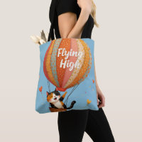 Süße Katze Heißluftballon Whimsical Art