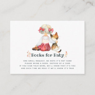 Süße Katze Herbst - Herbst-Baby-Party-Buch-Anfrage Begleitkarte