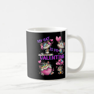 Süße Katze Herz Lloon Valentinstag Kaffeetasse