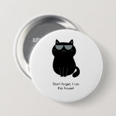 Süße Katze - Ich leite dieses Haus jetzt! Button (Vorne & Hinten)