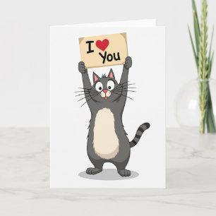 Süße Katze Ich Liebe Dich Karte