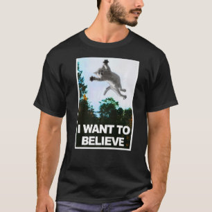 Süße Katze Ich will glauben Katze Nerd Geek T-Shirt
