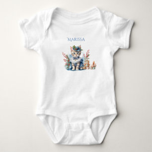 Süße Katze im viktorianischen Kleid - Bodysuit Baby Strampler