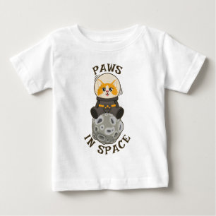 Süße Katze im Weltraum Katze Astronaut Kosmisches Baby T-shirt