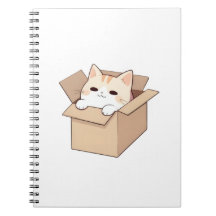 Süße Katze in einer Box Kawaii Sticker Design