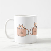 Süße Katze in einer Kaffeetasse | Geschenk für Kat (Links)