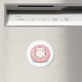 Süße Katze in Kawaii-Donut-Design Magnet (In Situ (Geschirrspüler))