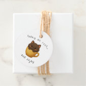 Süße Katze in Tasse Geschenkanhänger | Gefallen Bo (Beispiel)
