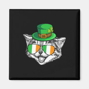 Süße Katze Irische Flagge St. Patricks Tag Irland  Magnet