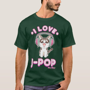 Süße Katze Jpop Anime Japanische Popmusik für Männ T-Shirt