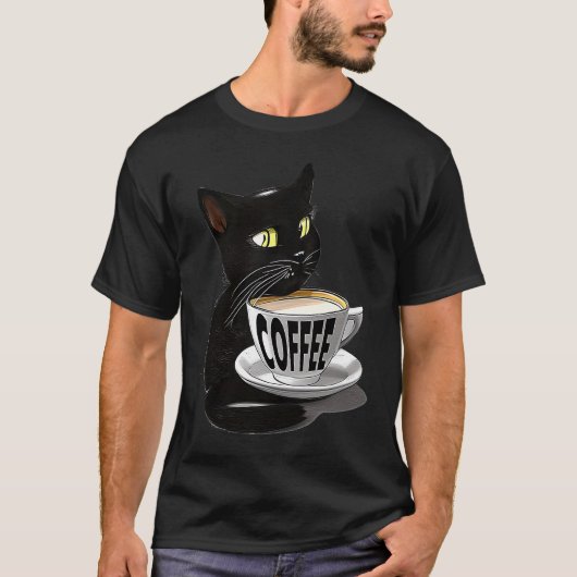 SÜßE KATZE KAFFEE KATZEN JAVA KÄTZCHEN T-Shirt (Vorderseite)