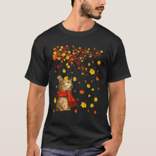 Süße Katze Kätzchen Pfotenliebhaber Herbst Saison T-Shirt