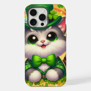 Süße Katze/Kätzchen St. Patrick's Day iPhone 15 Pro Max Hülle