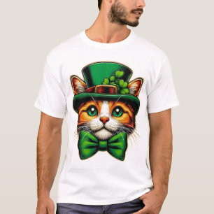 Süße Katze/Kätzchen St. Patrick's Day T-Shirt