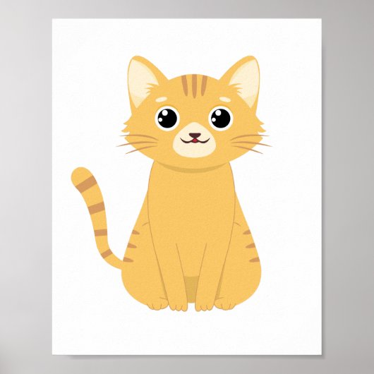 Süße Katze Kawaii Poster (Vorne)