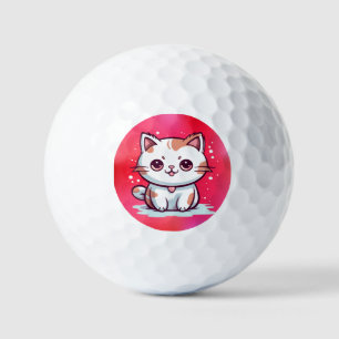 Süße Katze Kawaii Stil Clipart Golfball