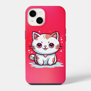Süße Katze Kawaii Stil Clipart iPhone 14 Hülle