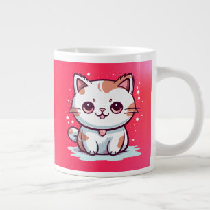 Süße Katze Kawaii Stil Clipart Jumbo-Tasse