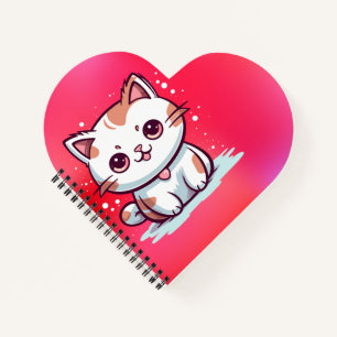 Süße Katze Kawaii Stil Clipart Notizblock