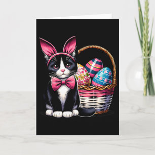 Süße Katze Kitty Ostertag Hase Eier Katzenliebhabe Karte