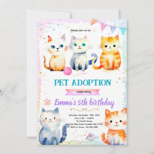 Süße Katze Kitty-Themen-Party-Einladung Einladung