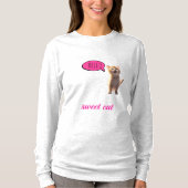 Süße Katze Langarmshirt T-Shirt (Vorderseite)