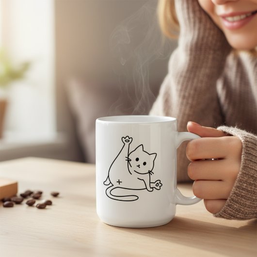 Süße Katze leckt Hintern Lustiger Katzenliebhaber Tasse