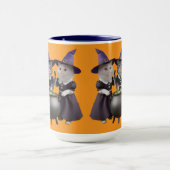 Süße Katze Macbeth Halloween Tasse (Zentrum)