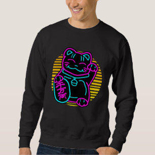 Süße Katze Maneki Neko Japanisches Willkommen-Kätz Sweatshirt