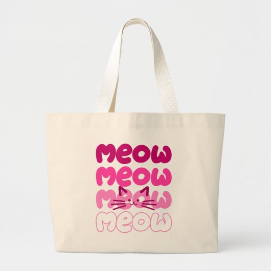 Süße Katze miaut Jumbo Stoffbeutel (Vorne)