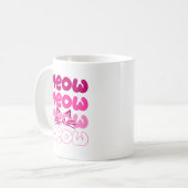 Süße Katze miaut Kaffeetasse (Vorderseite Links)