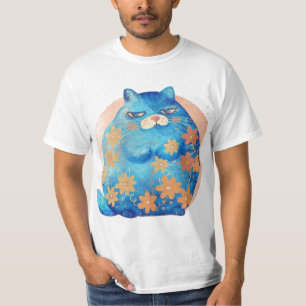 süße Katze mit blauen Augen T-Shirt