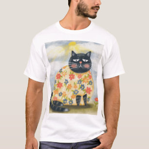 süße Katze mit blauen Augen T-Shirt