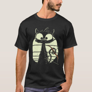 Süße Katze mit Bogen und Pfeil Schütze Katze T-Shirt