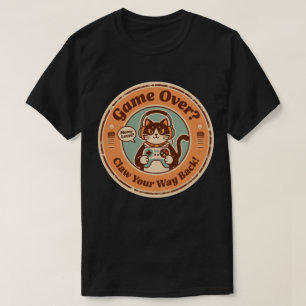 Süße Katze mit Controller und Kopfhörern Gamer T-Shirt