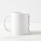 Süße Katze mit Fliege Kawaii Design Kaffeetasse (Links)