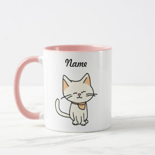 Süße Katze mit individuellem Namen Tasse