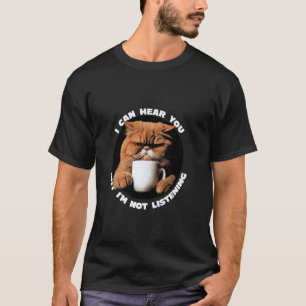 Süße Katze mit Kaffee Männer Frauen Bunter Kätzche T-Shirt