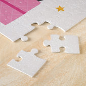 Süße Katze mit Lichtern und Weihnachtsgeschenken Puzzle (Seite)