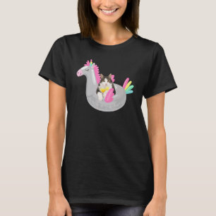 Süße Katze mit Margarita & Einhorn Float Kitten Su T-Shirt