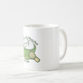 Süße Katze mit Matcha-Getränk Kaffeetasse (VorderseiteRechts)