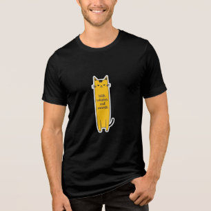 Süße Katze mit Schnurrhaar-Wärme Minimalistisches Tri-Blend Shirt