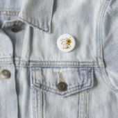 Süße Katze mit Sonnenblumen-Kawaii-Design Button (Beispiel)