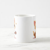 Süße Katze mit Ukulele-Moment Kaffeetasse (Mittel)